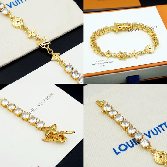 Louis Vuitton LV Full Crystal Pavé Charm Bracelet