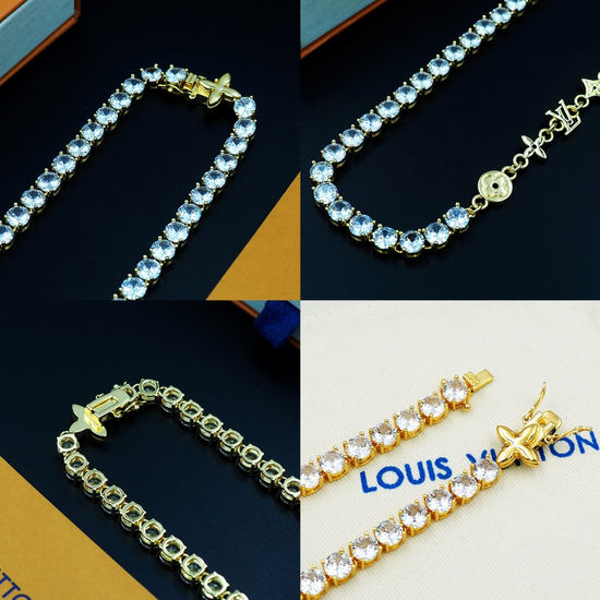 Louis Vuitton LV Full Crystal Pavé Pendant Necklace
