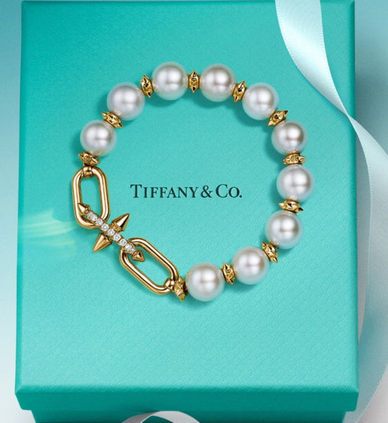Tiffany & Co. Spike Bead Pearl Charm Bracelet