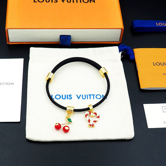 Louis Vuitton LV Canvas Rope Cherry Decor Bracelet