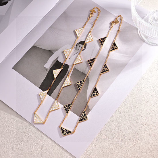 Prada Fashion Necklace Bracelet Jewelry Set