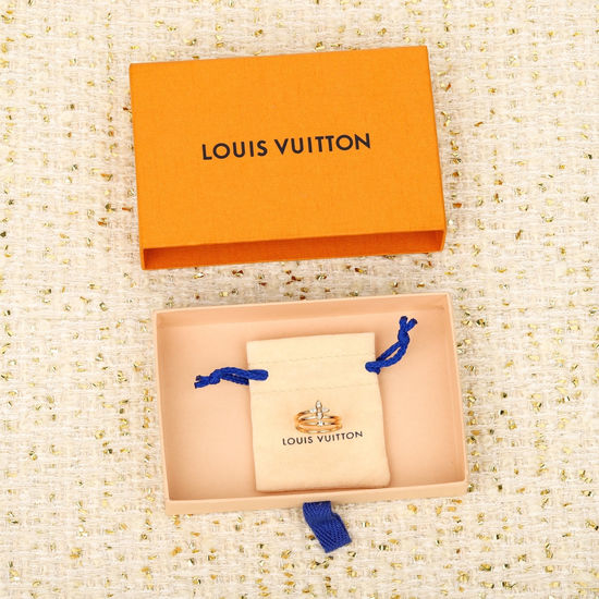 Louis Vuitton LV Double Band Floral Engraved Ring