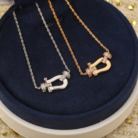 Fred Horseshoe Shape Pendant Necklace with Diamond