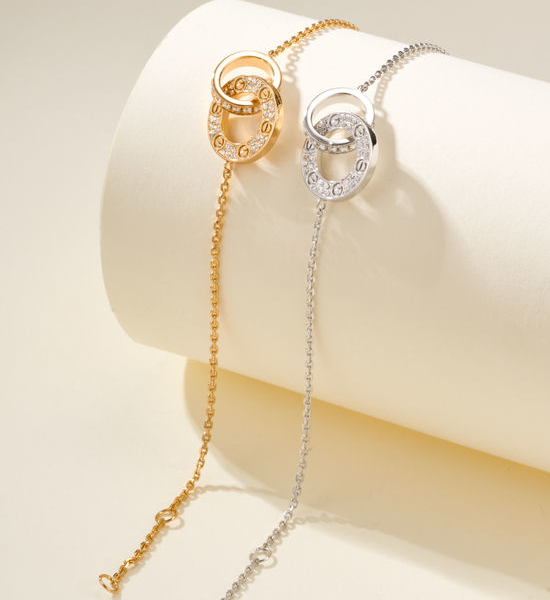 Cartier Double Ring Diamond Bracelet