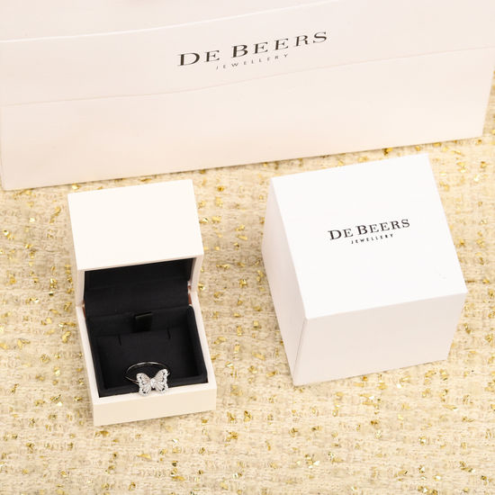 De Beers Diamond Butterfly Hollow Ring