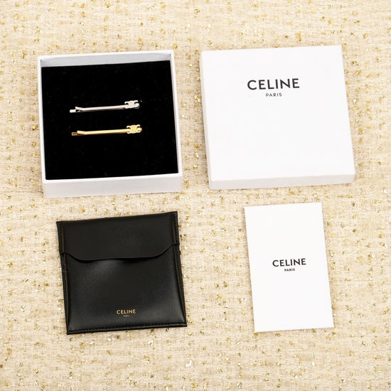 Celine Retro Triumphal Arch Hair Clips Pair