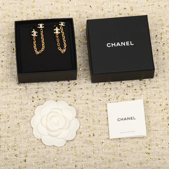 Chanel Tassel Ear Clips with Crystals