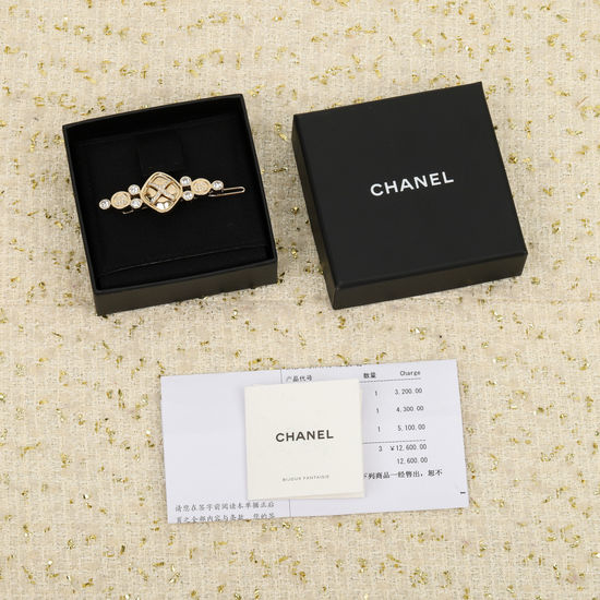 Chanel Cross Rhombus Hair Clip