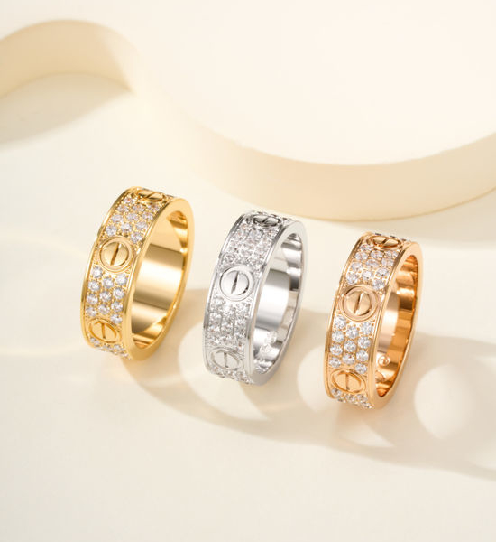 Cartier Wide Pavé Couple Band Ring