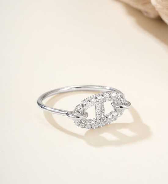 Christian Dior CD Full Diamond Delicate Ring