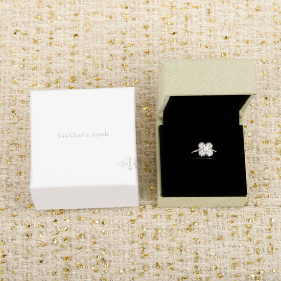 Van Cleef & Arpels VCA Four Leaf Clover Diamond Ring