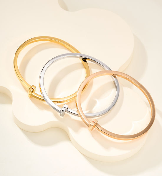 Tiffany & Co. Narrow Plain Classic T-shaped Bangle
