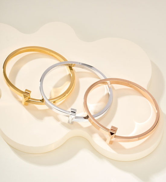 Tiffany & Co. Wide Plain Classic T-shaped Bangle