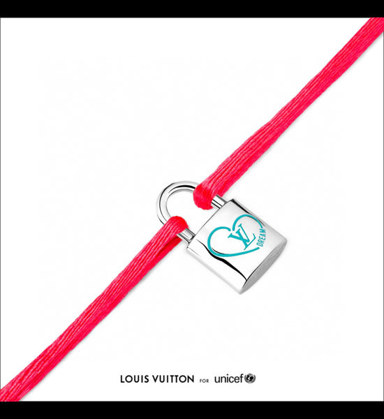 Louis Vuitton LV Heart Decorated Woven Cord Bracelet