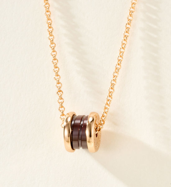 Bvlgari Coffee Ceramic Small Necklace Stylish