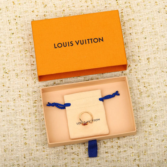 Louis Vuitton LV Carnelian Diamond Inlaid Exquisite Ring