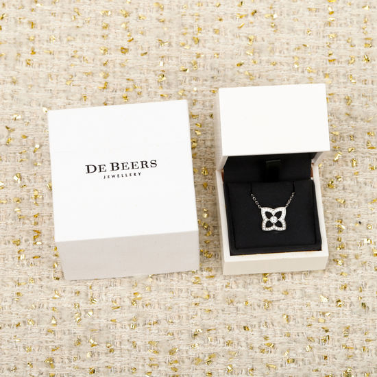 De Beers Lotus Design Diamond Necklace