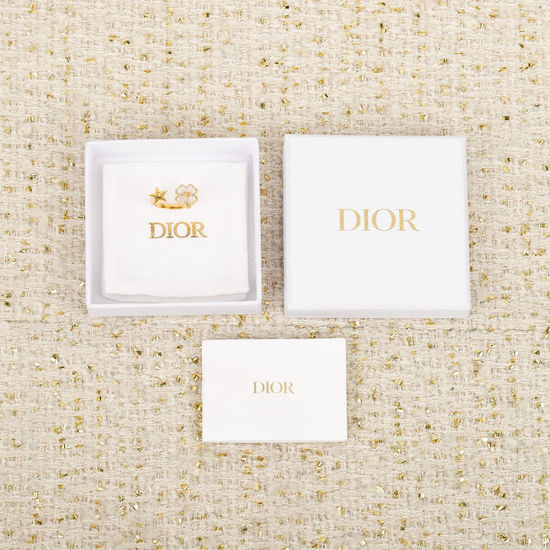 Christian Dior CD Four Leaf Clover Open Ring