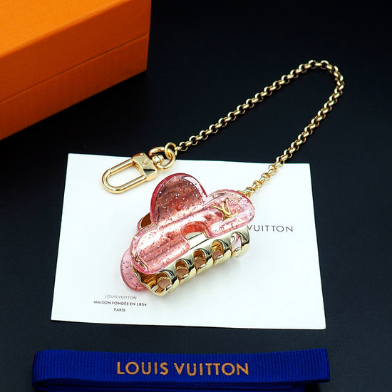Louis Vuitton LV Acrylic Metal Hair Claw with Chain