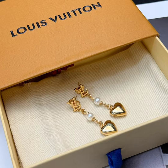 Louis Vuitton LV Tassel Bright Cut High Polish Earrings
