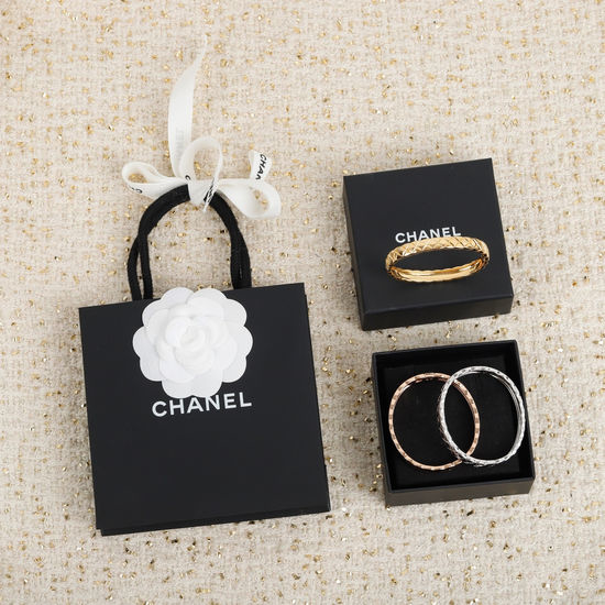 Chanel Quilted Wide Bangle