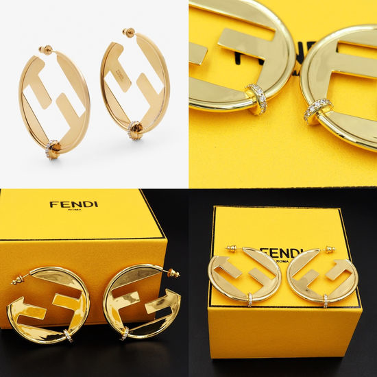 Fendi Large Size Classic Style Earrings