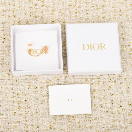 Christian Dior CD Eight Pointed Star Sterling Silver Ear Clip