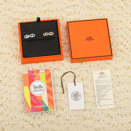 Hermes Paved Nose Shape Stud Earrings