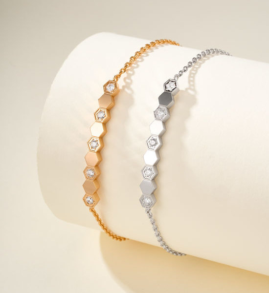 Chaumet Honeycomb Pattern Adjustable Bracelet