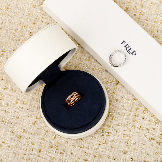 Fred Diamond Paved Multi Layer Ring