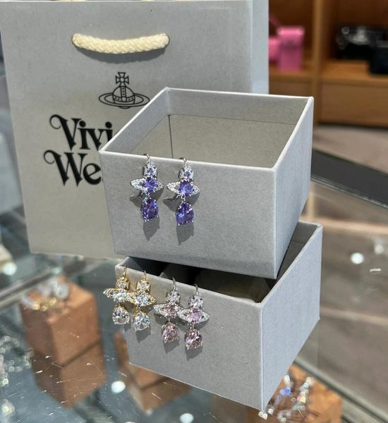 Vivienne Westhood Delicate Zircon Decorated Earrings