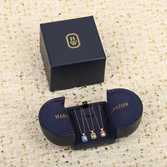 Harry Winston Perfume Bottle Shape Pendant Necklace