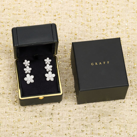 Fendi Diamond Encrusted Flower Earrings