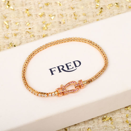 Fred Diamond Inlaid Elegant Bracelet