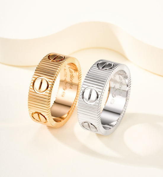 Cartier Simple Stripe Design Elegant Ring