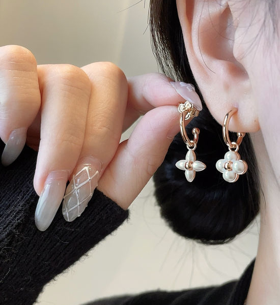 Louis Vuitton LV Floral Three-in-one Hook Earrings
