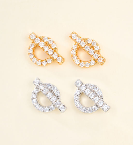 Hermes All-Match Full Rhinestone Stud Earrings