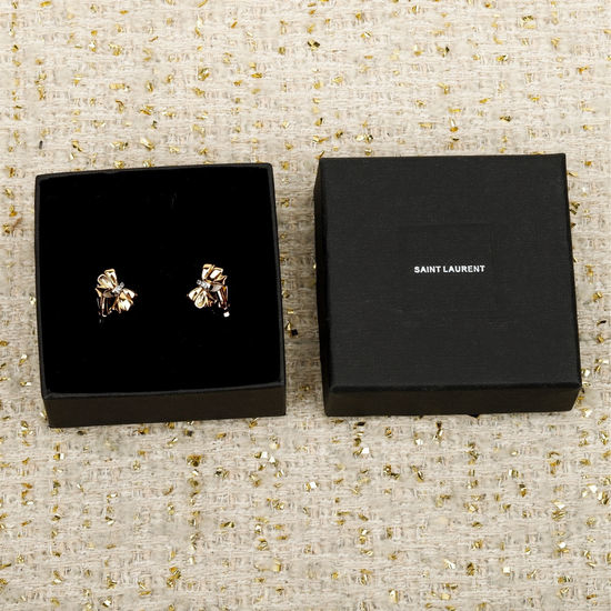 Yves Saint Laurent YSL Bow Ear Clips No Piercing Needed