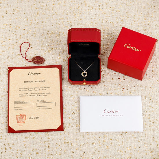 Cartier Three-tone Intertwined Ring Necklace