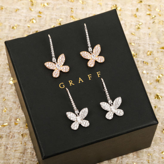 Graff Butterfly Drop Earrings With Diamonds