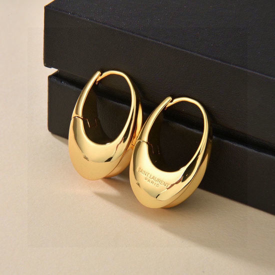 Yves Saint Laurent YSL Alphabet Decor Drop Earrings
