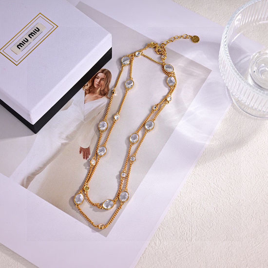 Miu Miu Elegant Letter Necklace with Exquisite Design