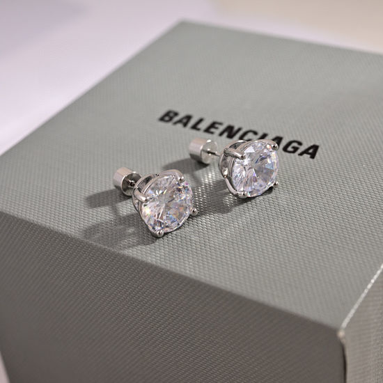 Balenciaga Unique Design Gold Stud Earrings