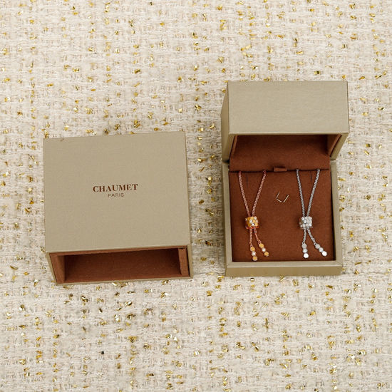 CHAUMET Honeycomb Diamond Pendant Necklace