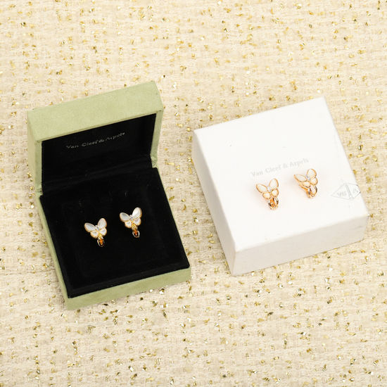 Van Cleef & Arpels VCA Mother of Pearl Butterfly Earrings