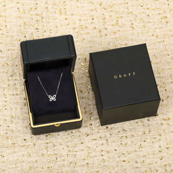 Graff Mini Diamond Butterfly Pendant Necklace