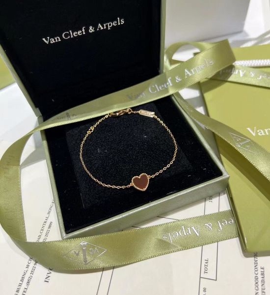 Van Cleef & Arpels VCA Carnelian Heart Bracelet