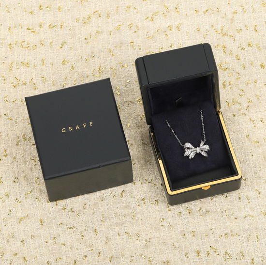Graff Diamond Bow Pendant Necklace
