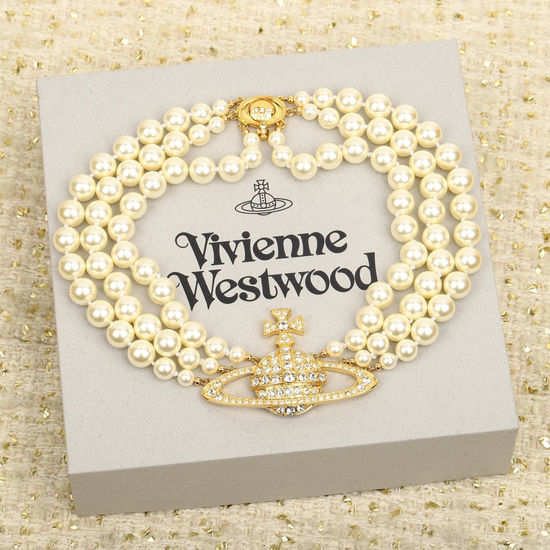 Vivienne Westhood Saturn Design Ring With Shiny Rhinestone
