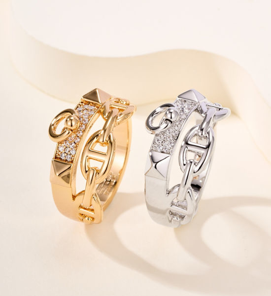 Hermes Double Layer Unique Design Ring